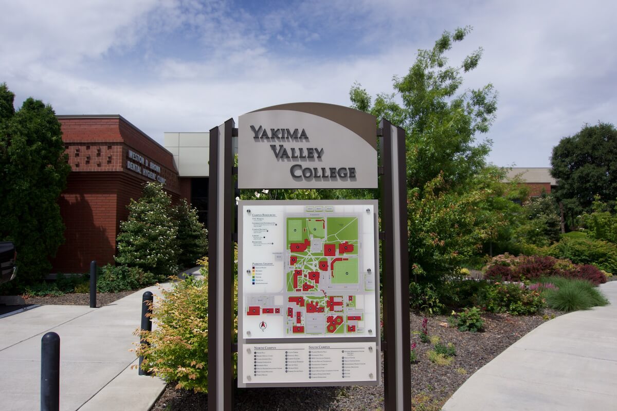 Yakima Valley College Metal Directory Sign 1